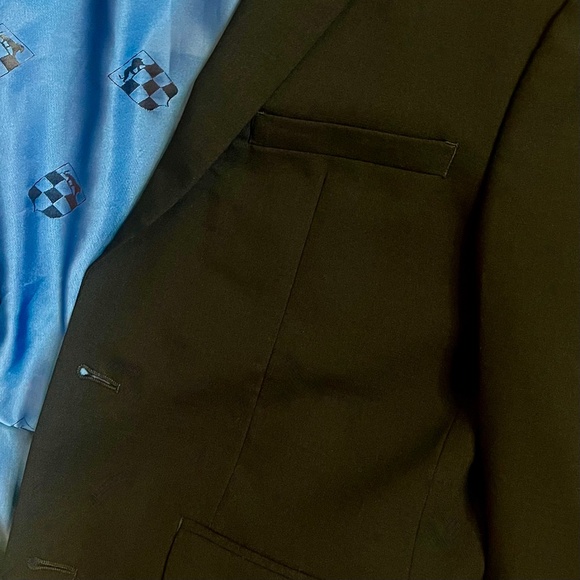 Like New! [Vince Camuto] Black Blazer + Suit Jacket | Teen Sport Coat | 36 Slim - Picture 5 of 16